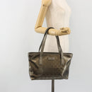GUCCI GG Implementation Tote Bag PVC Bronze Silver 211133 Auth mr2649-24