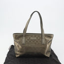 GUCCI GG Implementation Tote Bag PVC Bronze Silver 211133 Auth mr2649-12