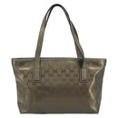 GUCCI GG Implementation Tote Bag PVC Bronze Silver 211133 Auth mr2649-2