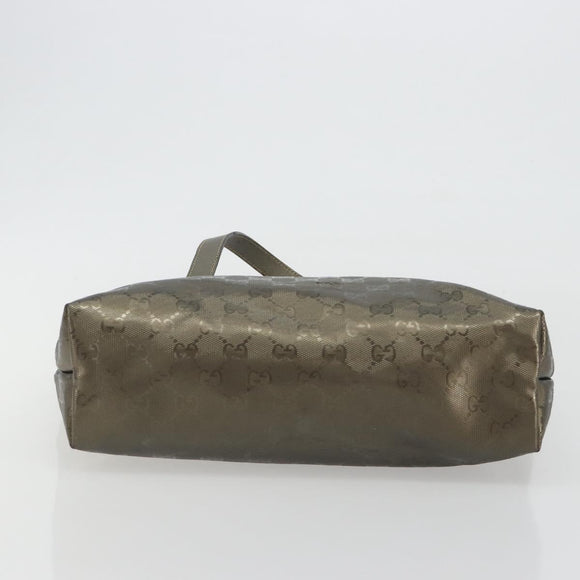 GUCCI GG Implementation Tote Bag PVC Bronze Silver 211133 Auth mr2649