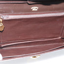 GUCCI Shoulder Bag Leather Brown Gold Auth mr2650-11