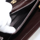 GUCCI Shoulder Bag Leather Brown Gold Auth mr2650-12