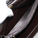 GUCCI Shoulder Bag Leather Brown Gold Auth mr2650-21