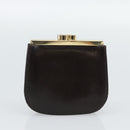 GUCCI Shoulder Bag Leather Brown Gold Auth mr2650-23