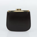 GUCCI Shoulder Bag Leather Brown Gold Auth mr2650-24