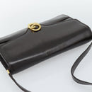 GUCCI Shoulder Bag Leather Brown Gold Auth mr2650-6