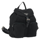 PRADA Backpack Nylon Black Silver Auth mr2651-1