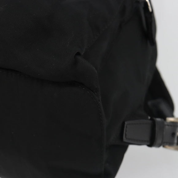 PRADA Backpack Nylon Black Silver Auth mr2651
