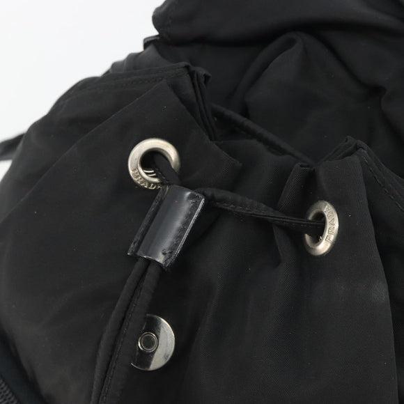 PRADA Backpack Nylon Black Silver Auth mr2651