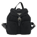 PRADA Backpack Nylon Black Silver Auth mr2651-13