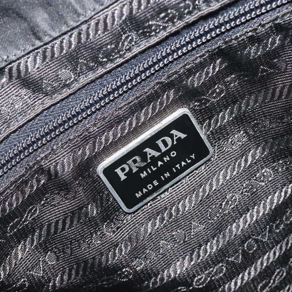 PRADA Backpack Nylon Black Silver Auth mr2651