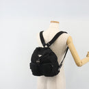 PRADA Backpack Nylon Black Silver Auth mr2651-28