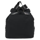 PRADA Backpack Nylon Black Silver Auth mr2651-2