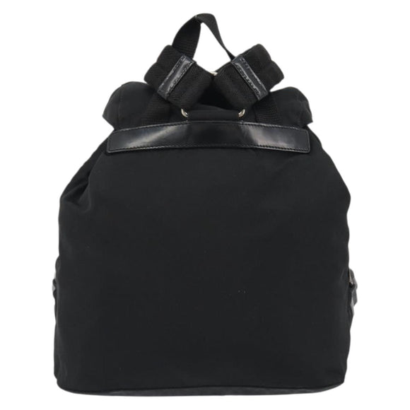 PRADA Backpack Nylon Black Silver Auth mr2651
