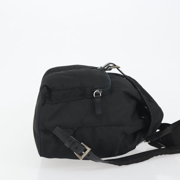 PRADA Backpack Nylon Black Silver Auth mr2651