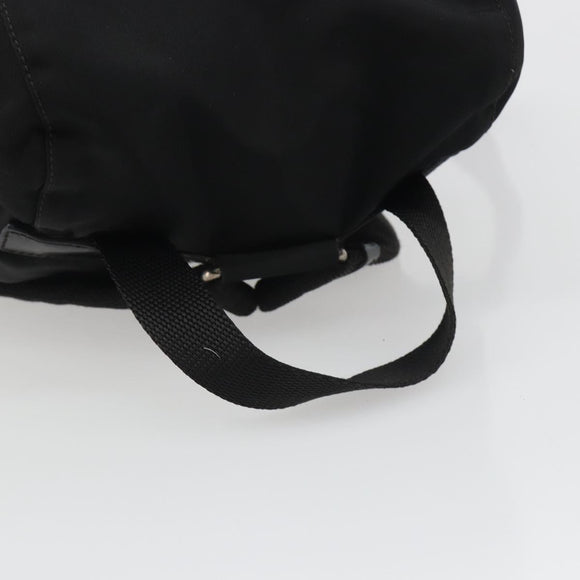 PRADA Backpack Nylon Black Silver Auth mr2651