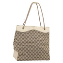 GUCCI GG Canvas Tote Bag Beige Gold 109141 Auth mr2652-1