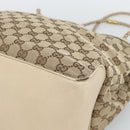 GUCCI GG Canvas Tote Bag Beige Gold 109141 Auth mr2652-10