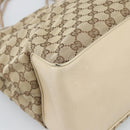 GUCCI GG Canvas Tote Bag Beige Gold 109141 Auth mr2652-13