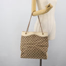 GUCCI GG Canvas Tote Bag Beige Gold 109141 Auth mr2652-21