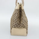 GUCCI GG Canvas Tote Bag Beige Gold 109141 Auth mr2652-5