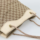 GUCCI GG Canvas Tote Bag Beige Gold 109141 Auth mr2652-6