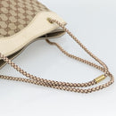 GUCCI GG Canvas Tote Bag Beige Gold 109141 Auth mr2652-7