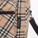BURBERRY Hand Bag Canvas 3way Beige Gold Auth mr2653-19