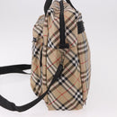 BURBERRY Hand Bag Canvas 3way Beige Gold Auth mr2653-3