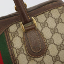 GUCCI GG Supreme Web Sherry Line Bag PVC Beige Gold 002 40 0168 Auth mr2654-14