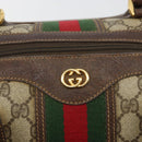 GUCCI GG Supreme Web Sherry Line Bag PVC Beige Gold 002 40 0168 Auth mr2654-15