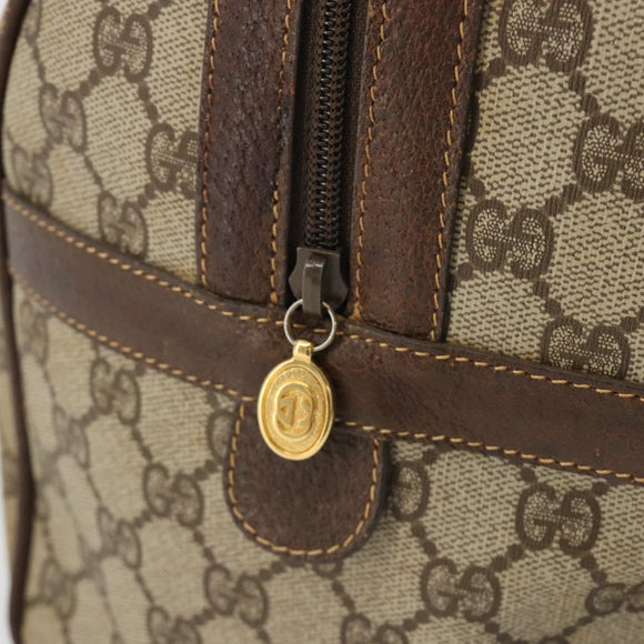 GUCCI GG Supreme Web Sherry Line Bag PVC Beige Gold 002 40 0168 Auth mr2654