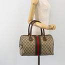 GUCCI GG Supreme Web Sherry Line Bag PVC Beige Gold 002 40 0168 Auth mr2654-24