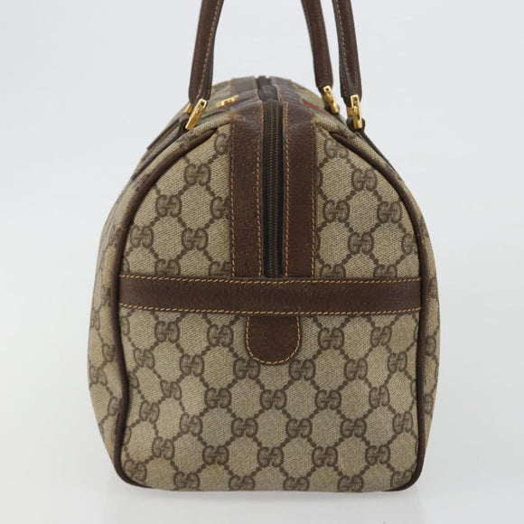 GUCCI GG Supreme Web Sherry Line Bag PVC Beige Gold 002 40 0168 Auth mr2654