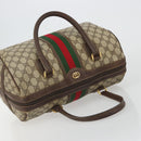 GUCCI GG Supreme Web Sherry Line Bag PVC Beige Gold 002 40 0168 Auth mr2654-6