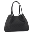 GUCCI GG Canvas Tote Bag Denim Black Silver 101919 Auth mr2655-2