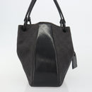 GUCCI GG Canvas Tote Bag Denim Black Silver 101919 Auth mr2655-4