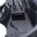 FENDI Zucchino Canvas Shoulder Bag Black Silver Auth mr2656-17