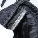 FENDI Zucchino Canvas Shoulder Bag Black Silver Auth mr2656-22
