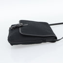 FENDI Zucchino Canvas Shoulder Bag Black Silver Auth mr2656-5