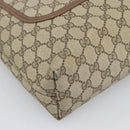 GUCCI GG Supreme Web Sherry Line Tote Bag PVC Beige Gold 40 02 003 Auth mr2657-11