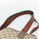 GUCCI GG Supreme Web Sherry Line Tote Bag PVC Beige Gold 40 02 003 Auth mr2657-8