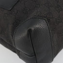 GUCCI GG Canvas Tote Bag Denim Black Silver 180450 Auth mr2658-14