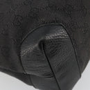GUCCI GG Canvas Tote Bag Denim Black Silver 180450 Auth mr2658-16