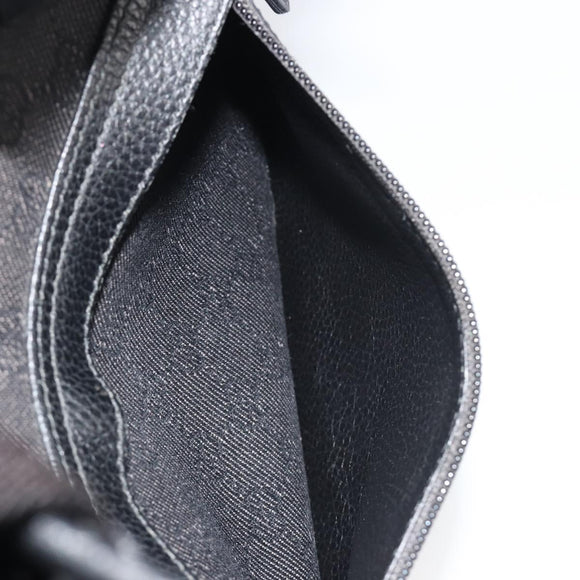 GUCCI GG Canvas Tote Bag Denim Black Silver 180450 Auth mr2658