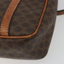 CELINE Macadam Canvas Hand Bag PVC Leather Brown Gold Auth mr2661-12