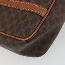 CELINE Macadam Canvas Hand Bag PVC Leather Brown Gold Auth mr2661-13