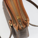 CELINE Macadam Canvas Hand Bag PVC Leather Brown Gold Auth mr2661-17