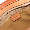 CELINE Macadam Canvas Hand Bag PVC Leather Brown Gold Auth mr2661-18
