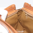 CELINE Macadam Canvas Hand Bag PVC Leather Brown Gold Auth mr2661-21
